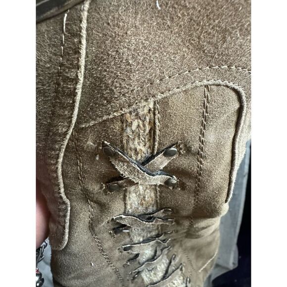 10m cloudwalkers by avenue lace up sweater knee high boots tan - Picture 7 of 7